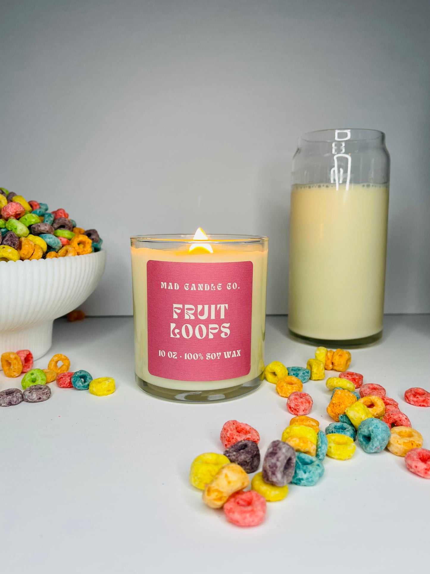 FRUIT LOOPS SOY CANDLE - 10oz GLASS JAR