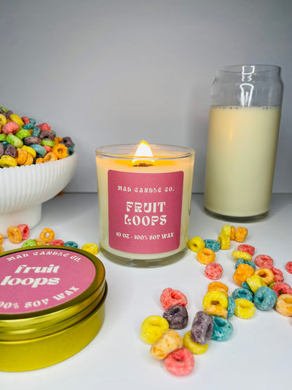 FRUIT LOOPS SOY CANDLE - 10oz GLASS JAR