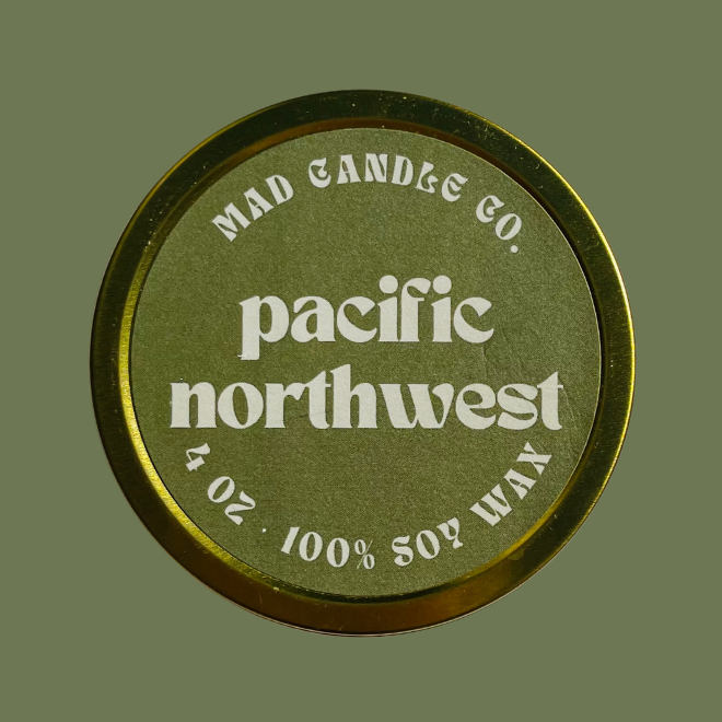 pacific northwest soy candle - 4oz travel tin