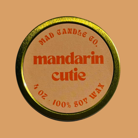 mandarin cutie soy candle - 4oz travel tin